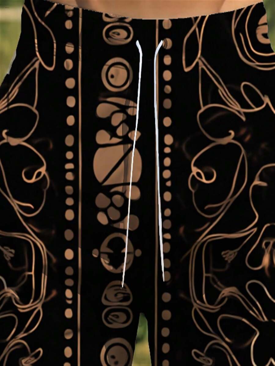 Trunk Breathable Men - Mens Abstract Geometric Print Quick Dry