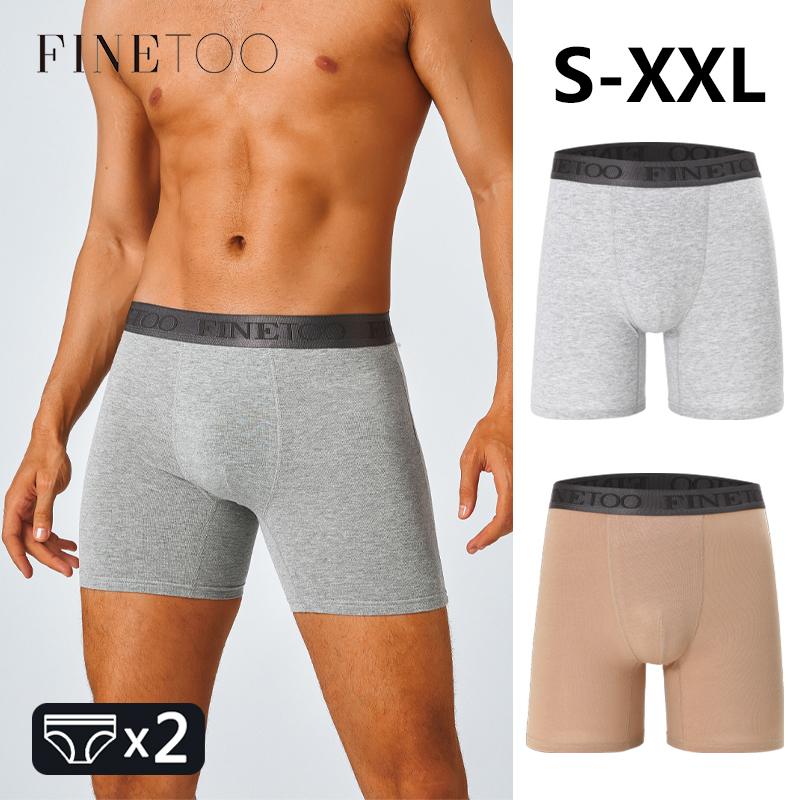 2pcs Cotton Long Boxers For Me - Boxer Brief Pack Cotton recensione e prezzo