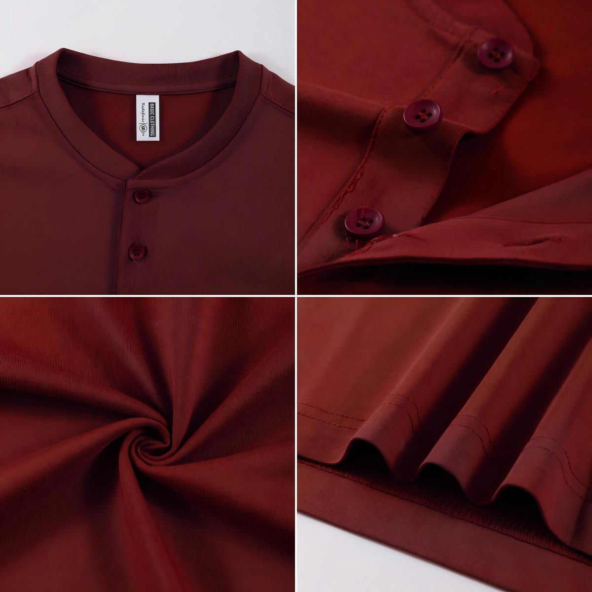 2026 NEW Solid Cotton Henley S - Undershirt Crew Neck recensione e prezzo