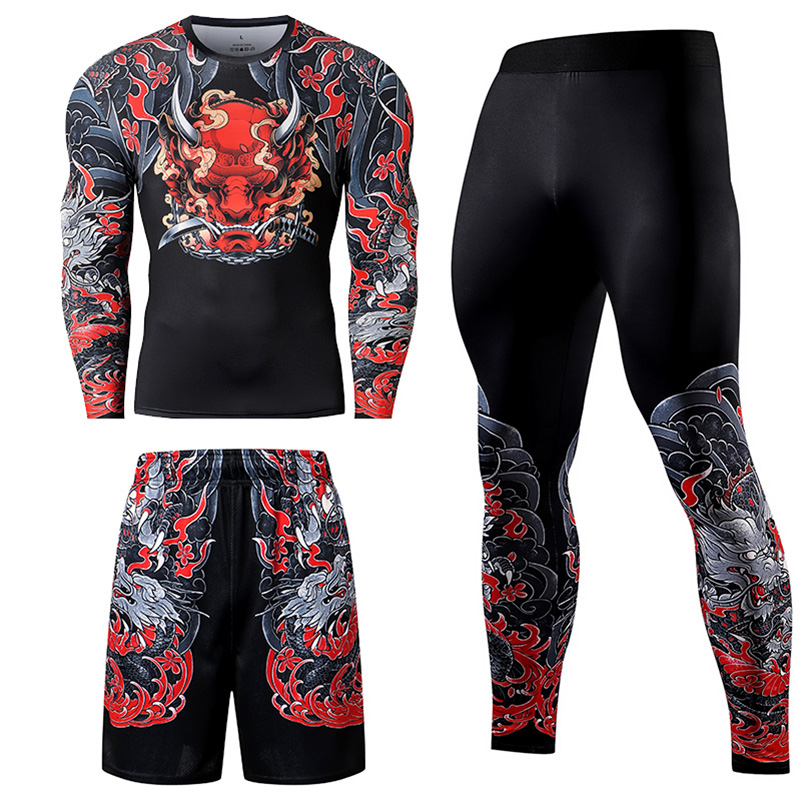 2/3PCS Men Jiu jitsu Tracksuit - Compression Long Pant recensione e prezzo