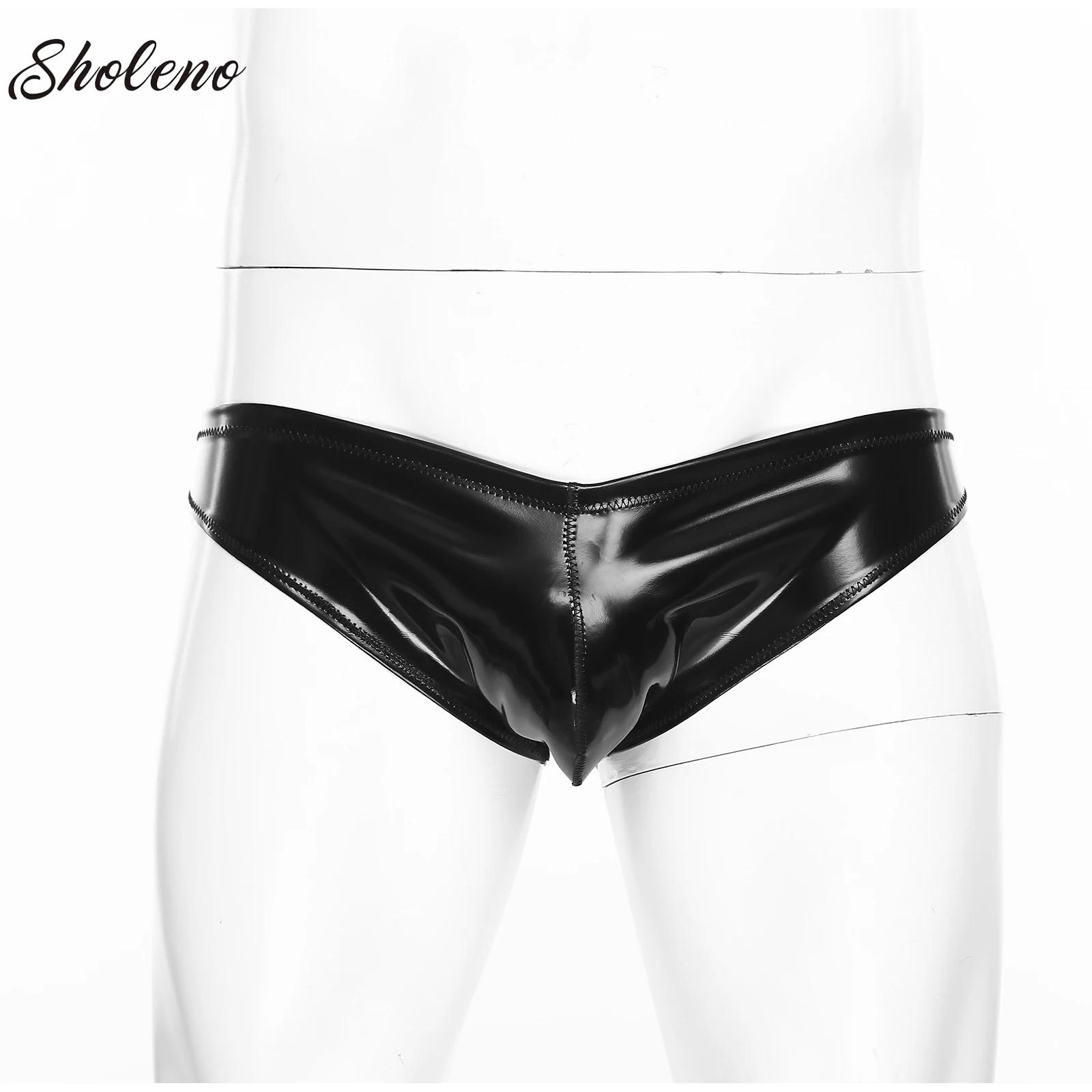 Mens Glossy Latex Briefs Paten - Pouch Boxer Pouch recensione e prezzo