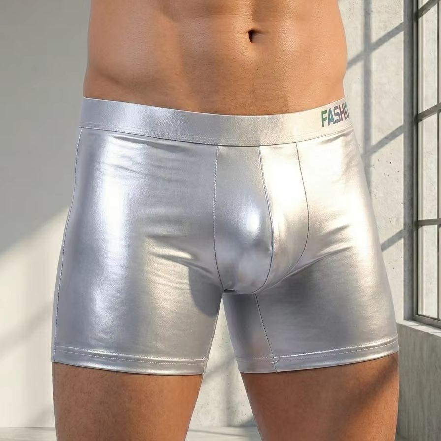 Men's Shiny Glossy Ice Silk Lo - Long Leg Trunk Men recensione e prezzo