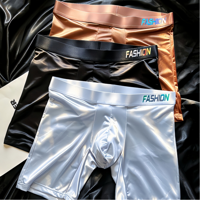 Men's Shiny Glossy Ice Silk Lo - Long Leg Trunk Men recensione e prezzo