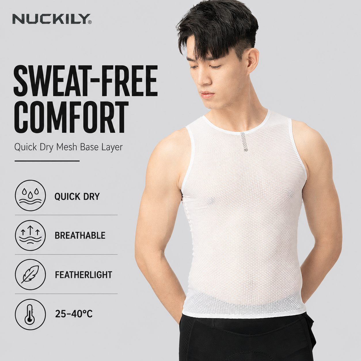 NUCKILY Men Cycling Base Layer - Sleeveless Undershirt recensione e prezzo
