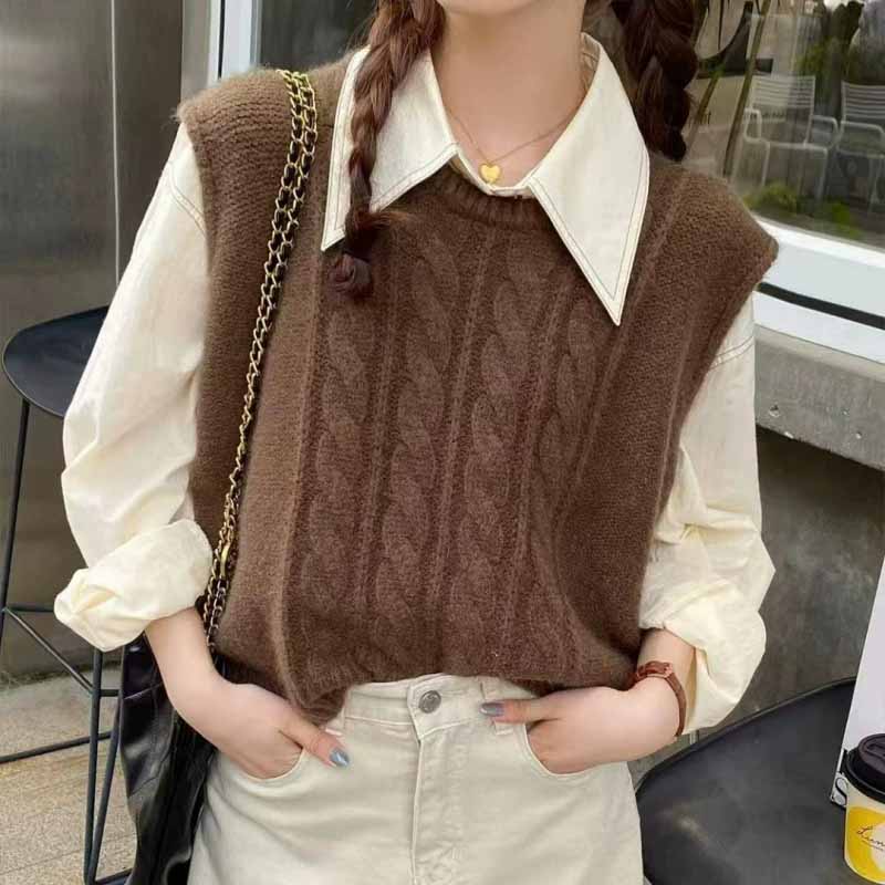 2025 New O-Neck Knitted Vest W - Sleeveless Undershirt recensione e prezzo
