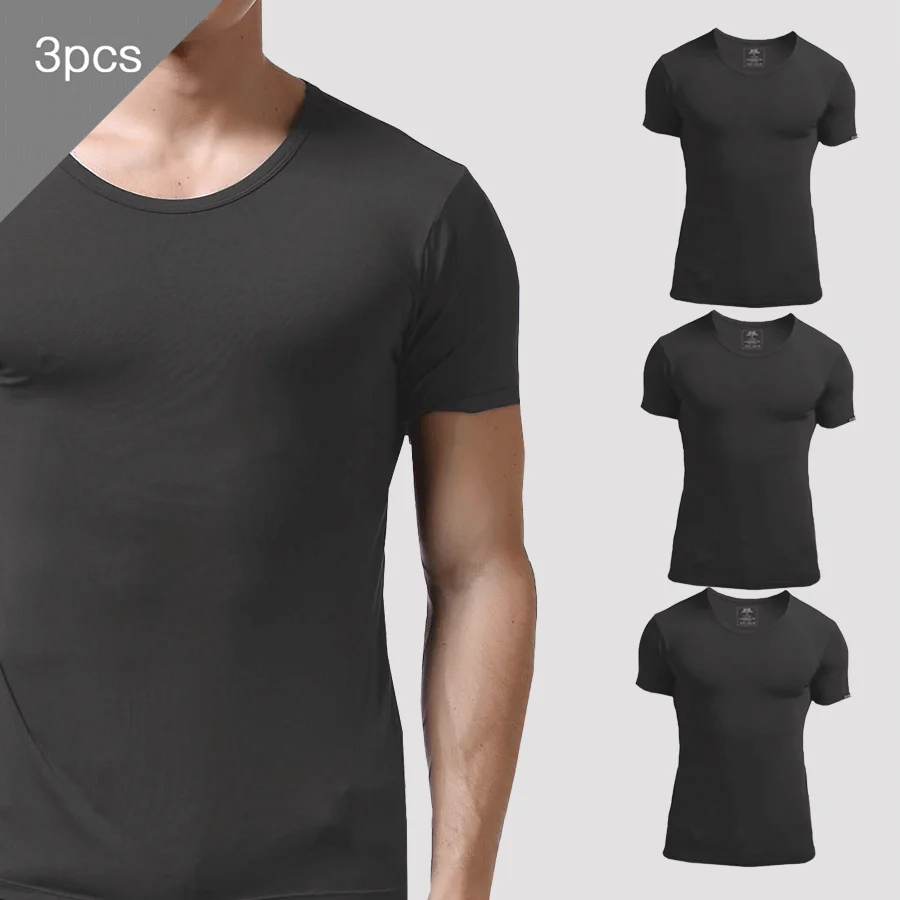 3PCS Men's Summer Short Sleeve - Undershirt Crew Neck recensione e prezzo