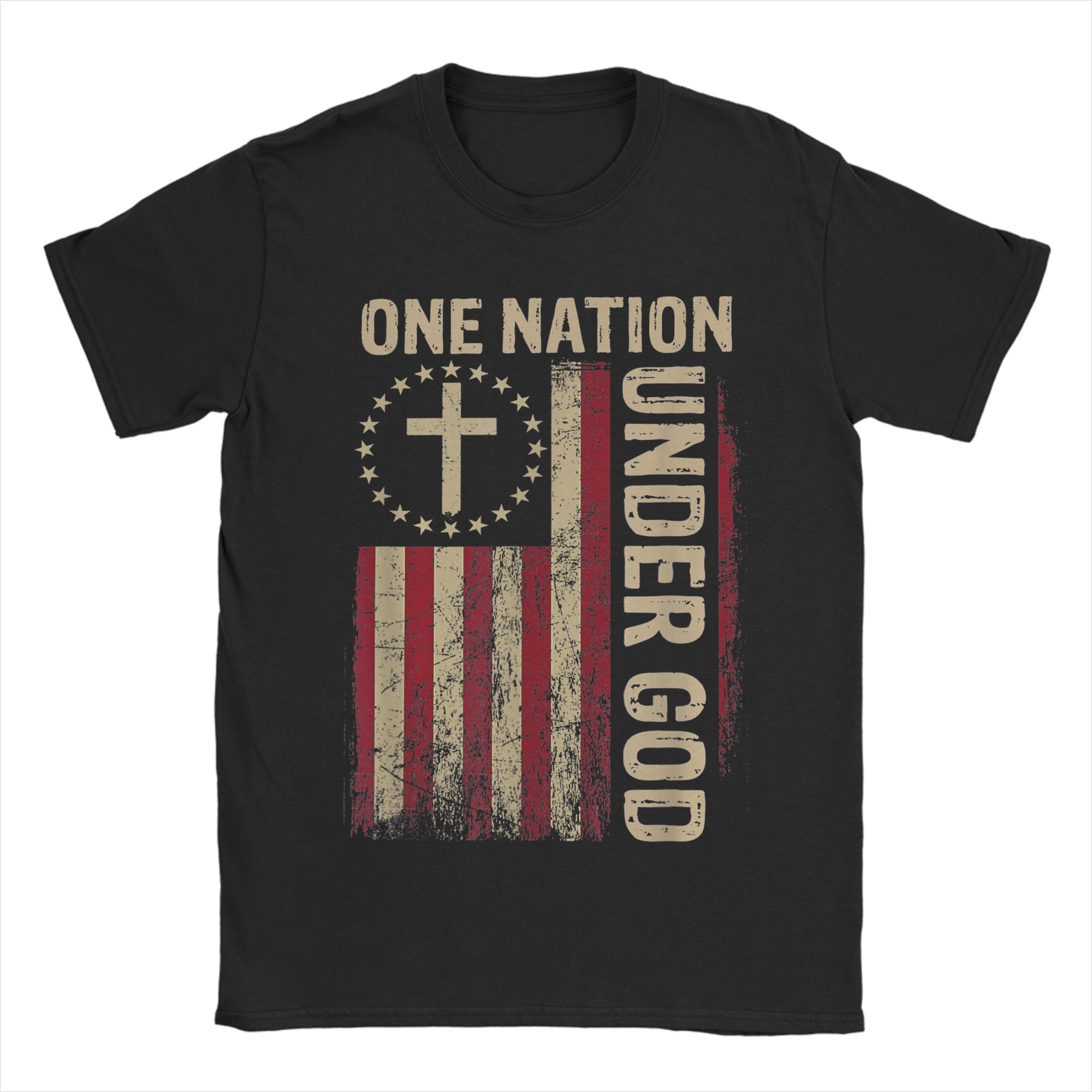 One Nation Under God Flag 4th  - Undershirt Crew Neck recensione e prezzo