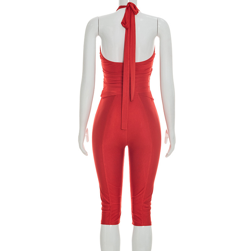 Women Slim 2 Piece Set Solid W - Suspender Tank Top recensione e prezzo