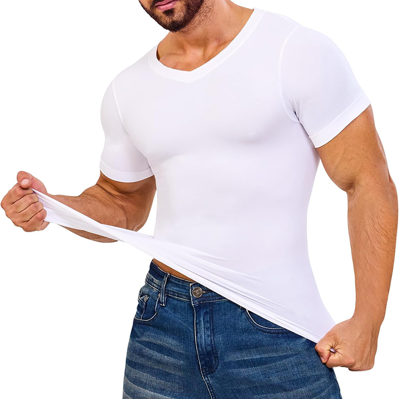 Men V Neck Compression Shirts  - Undershirt Crew Neck recensione e prezzo