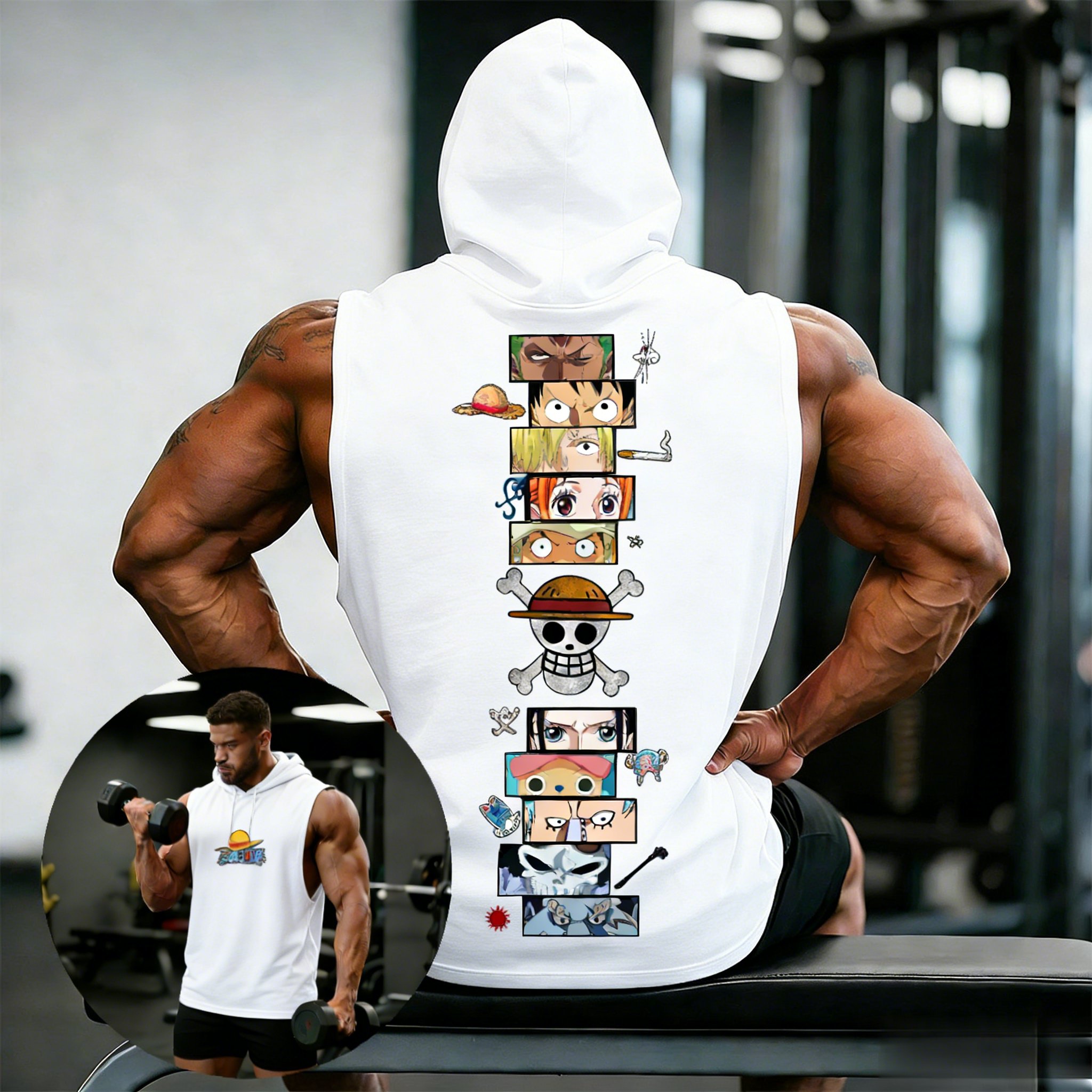 One Piece Anime Hoodie Sleevel - Sleeveless Undershirt recensione e prezzo