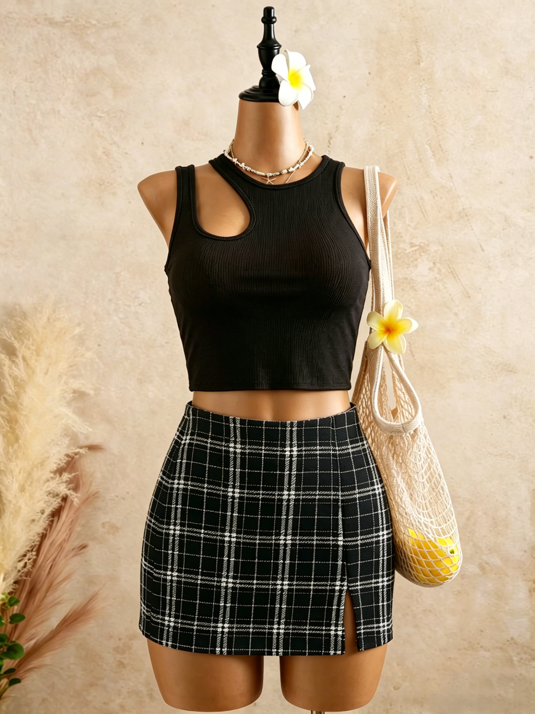 2 Piece Outfits Women Cutout R - Tank Top Ribbed recensione e prezzo