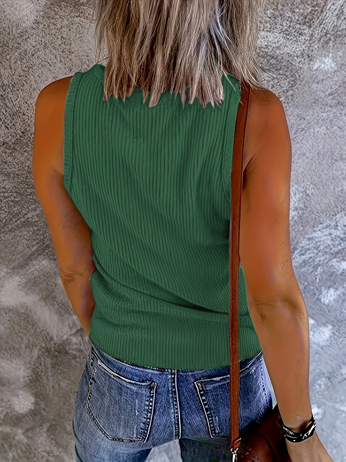 Plus Size Women Green Ribbed K - Tank Top Ribbed recensione e prezzo