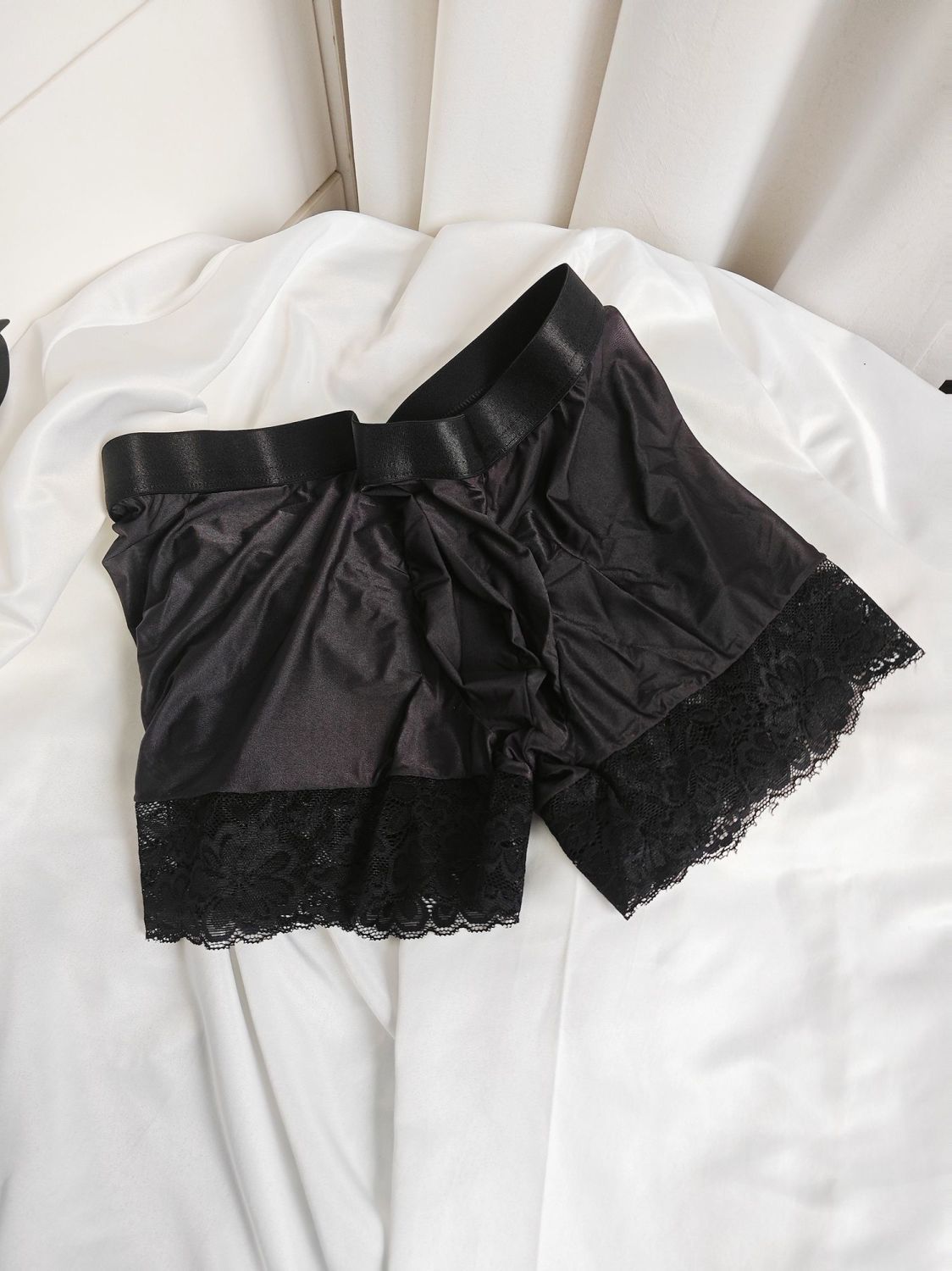 Sexy Man's Glossy Lace Hem Sho - Pouch Boxer Pouch recensione e prezzo
