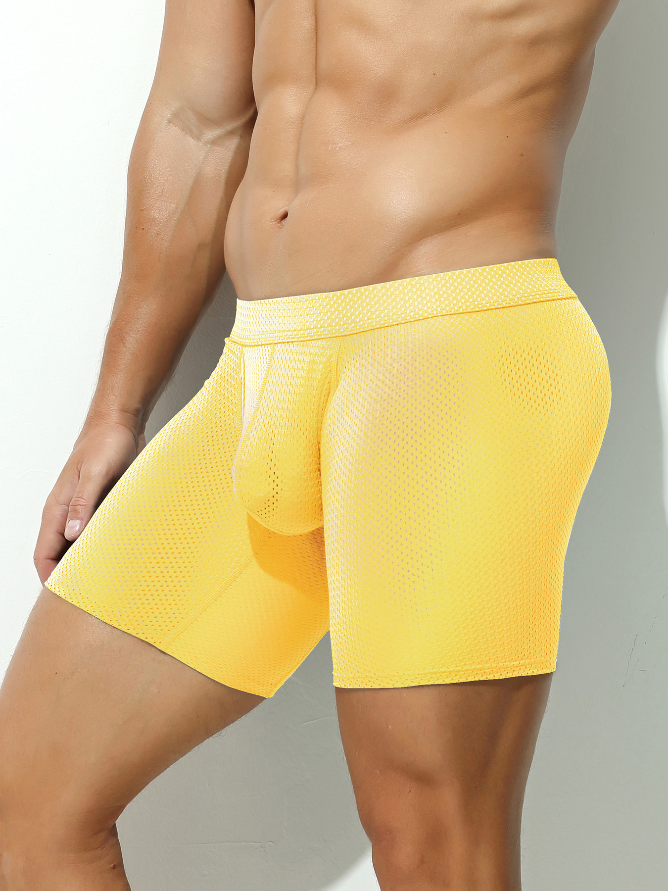 1pcs Men's Long Boxer Underwea - Mesh Sport Boxer recensione e prezzo